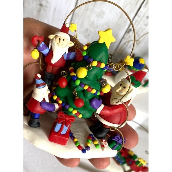 Christmas Figurine, Handmade vintage Reindeer Santa Was Sleigh - Picture 11 of 13